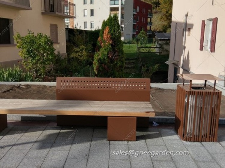 outdoor bench with planter boxes outdoor bench with planter boxes