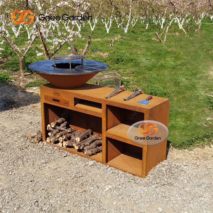 Parrilla de barbacoa Beauty Natural Rust Corten
