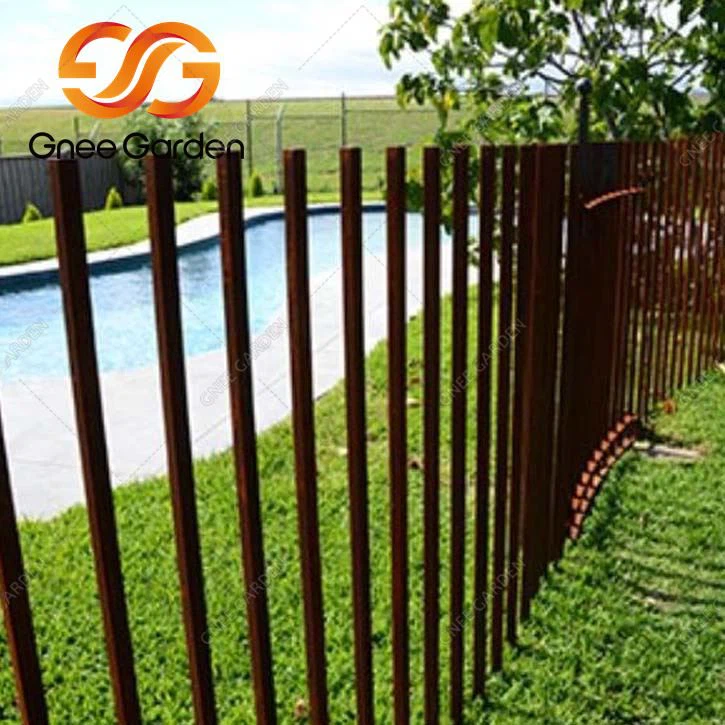 Postes de cerca de metal de acero corten de 12 pies