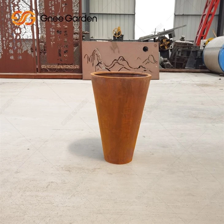 Corten Steel Cube Planter Rust Square Metal Plant Flower