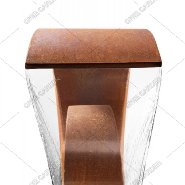 Garden Water Feature 100cm Round Corten Steel Water Bowl Fountain