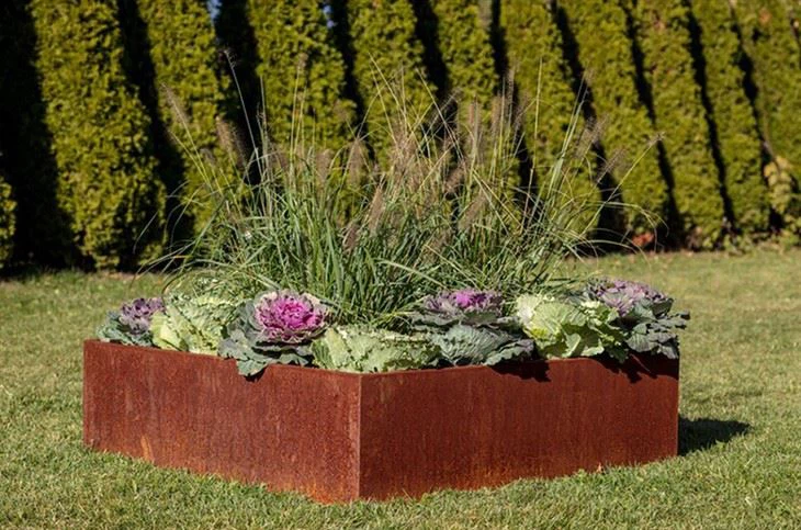 Jardinera de acero corten serie metálica