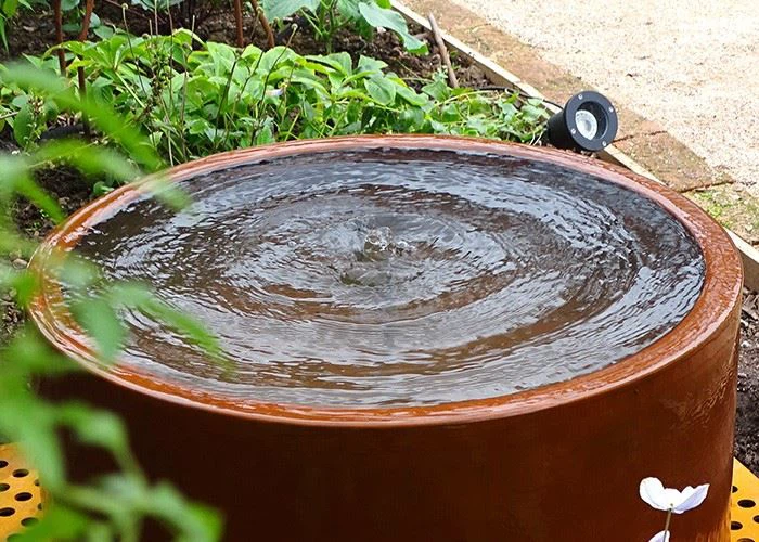 Rusty Square Corten Steel Water Feature Fountain