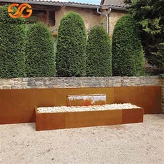 Pared de estanque independiente de acero corten