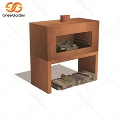 Chimenea de estufa de acero corten