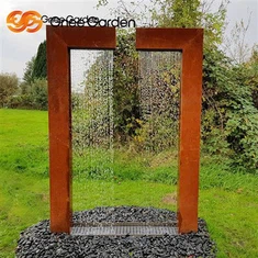 Cascada duradera de acero corten