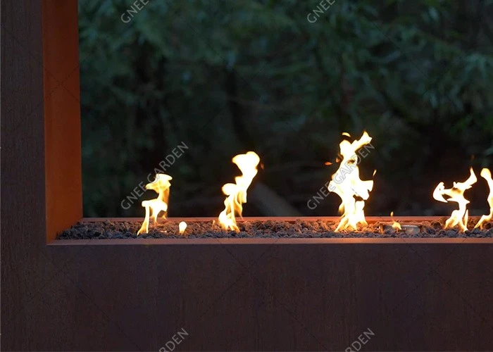 Wood Burning Corten Steel BBQ Grill Table Barbecue Fire Pit