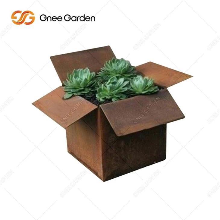Indoor And Outdoor Metal Flower Pots Corten Steel