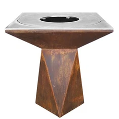 Barbacoa de mesa de parrilla de barbacoa de acero corten de metal