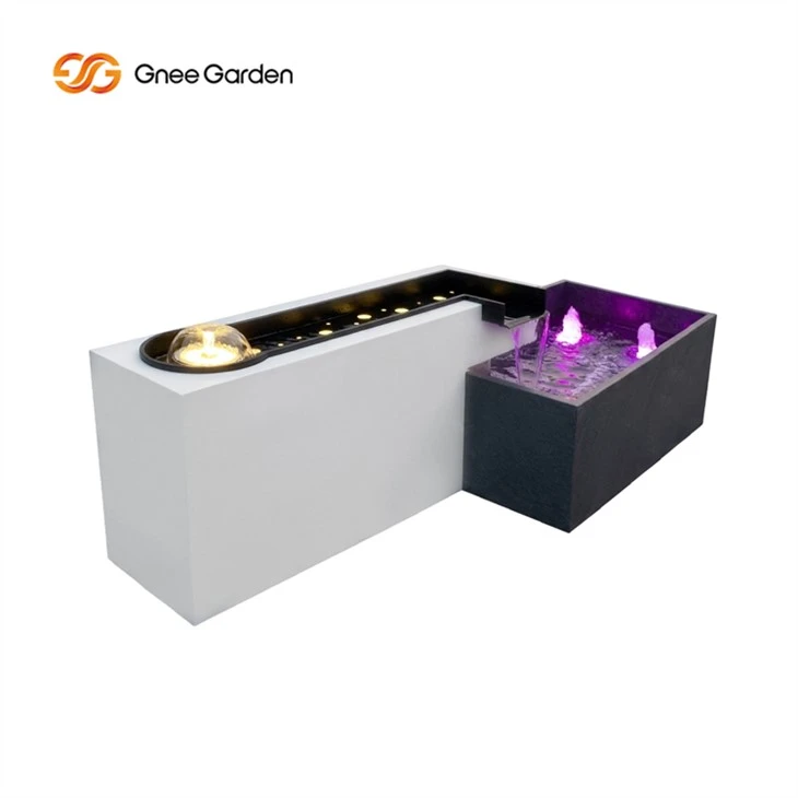 Fuentes de jardín al aire libre de metal de estilo moderno